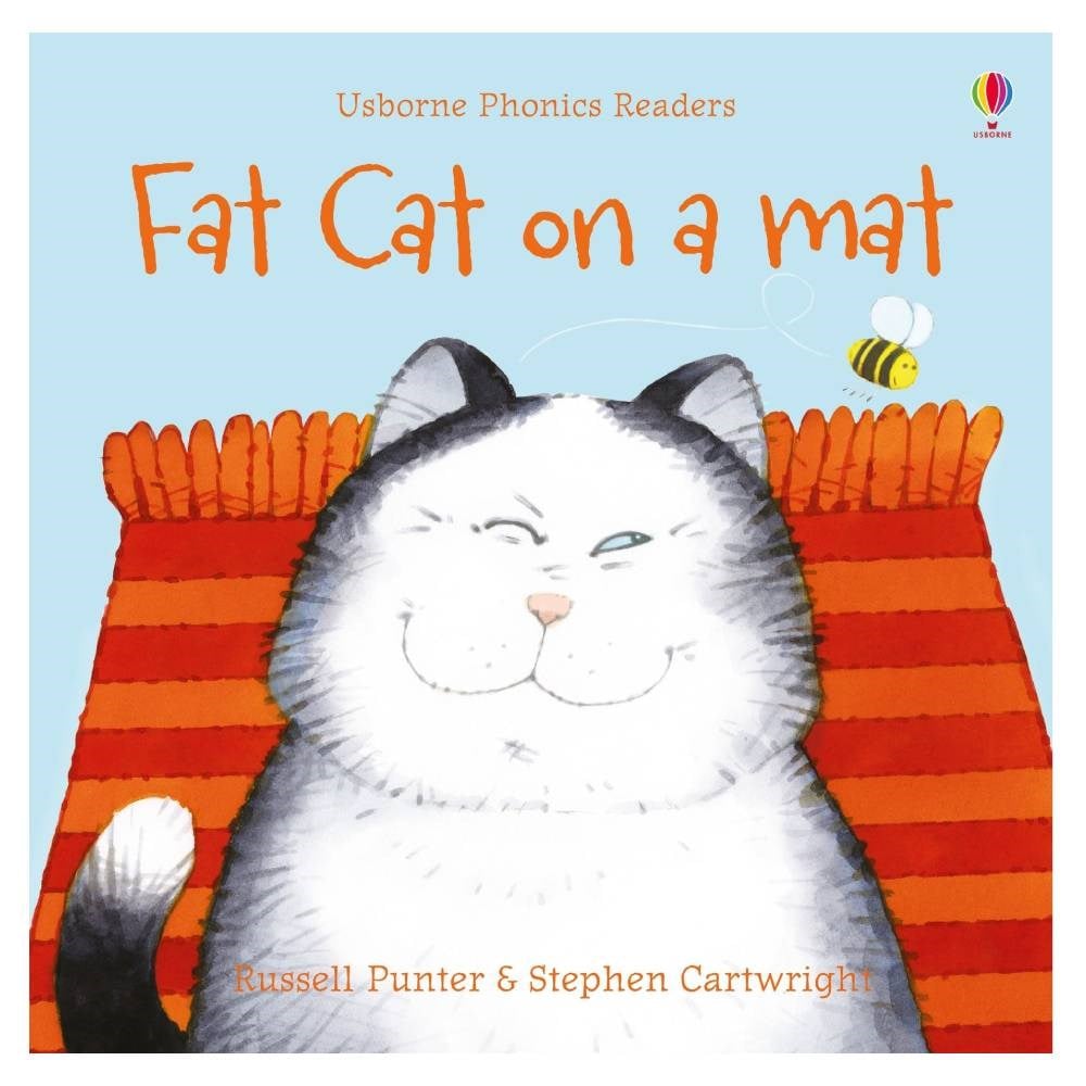 FAT CAT ON A MAT - USBORNE PHONICS READERS Çocuk Kitapları Uzmanı - Children's Books Expert