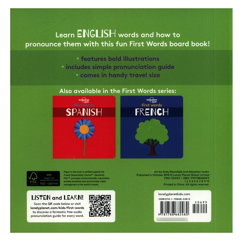 FIRST WORDS ENGLISH BOARD BOOK Çocuk Kitapları Uzmanı - Children's Books Expert