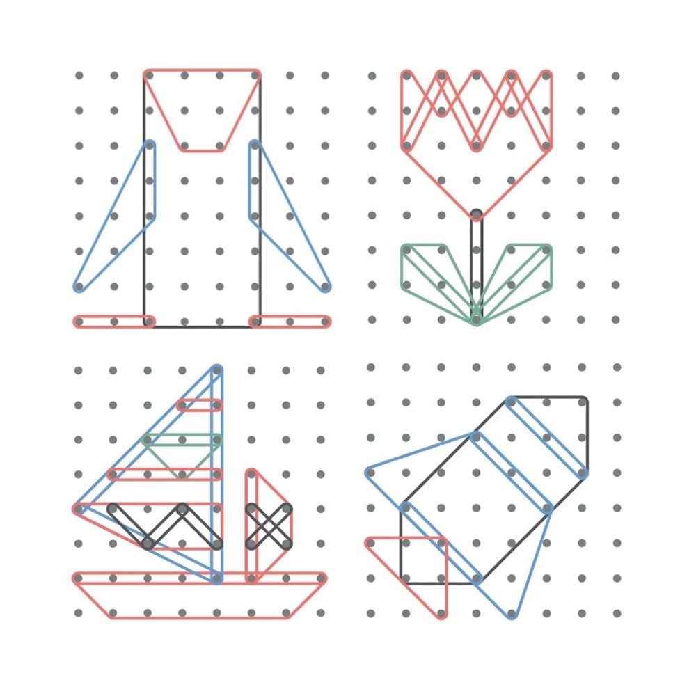 GEOBOARD - AHŞAP LASTİKLİ ŞEKİLLER Çocuk Kitapları Uzmanı - Children's Books Expert