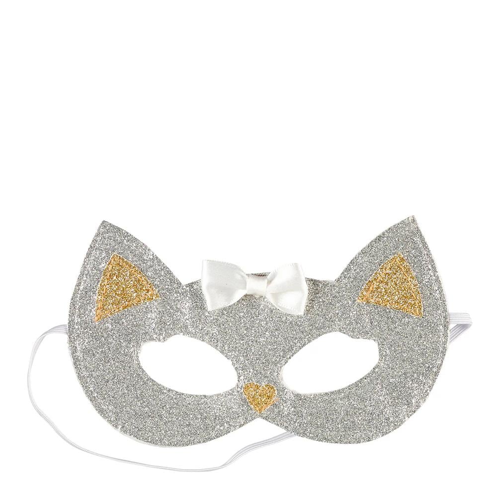 Gümüş Pırıltılı Kedi Maskesi Çocuk Kitapları Uzmanı - Children's Books Expert