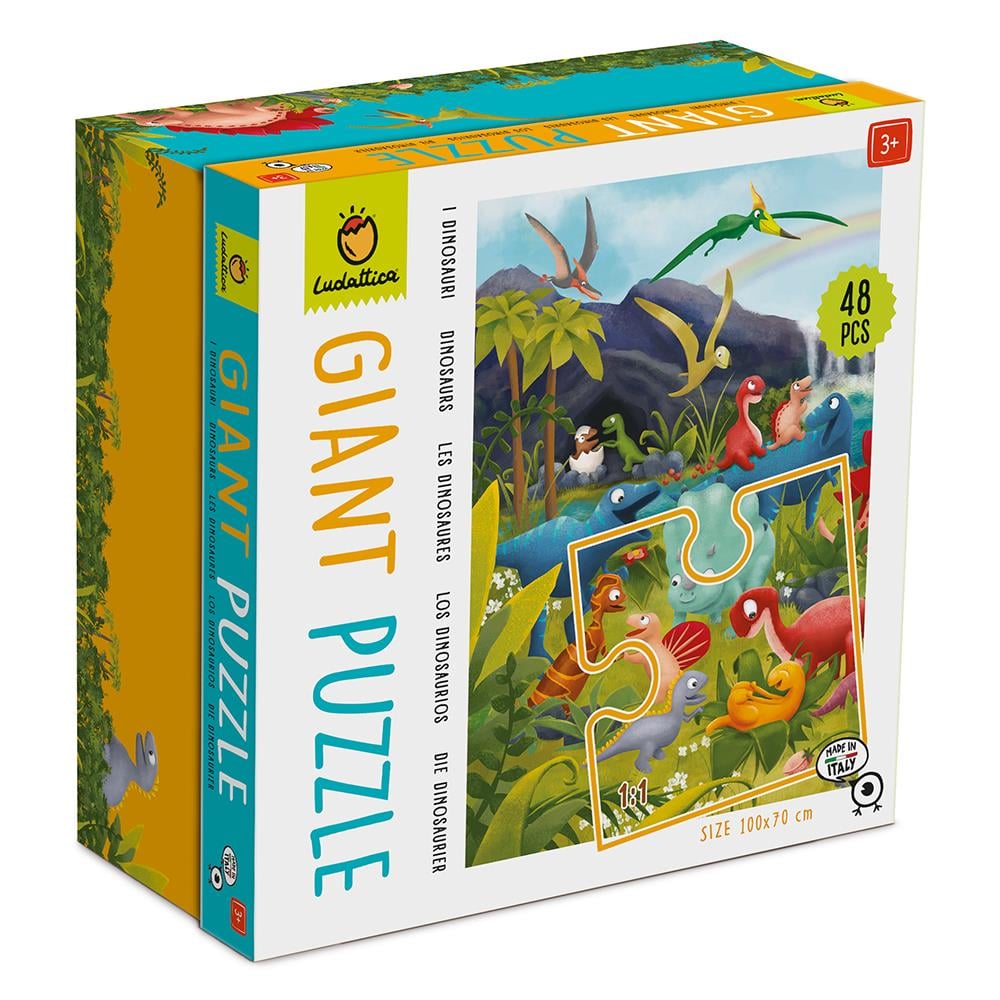 I Dinosauri - Dinosaurs - Giant Puzzle Çocuk Kitapları Uzmanı - Children's Books Expert
