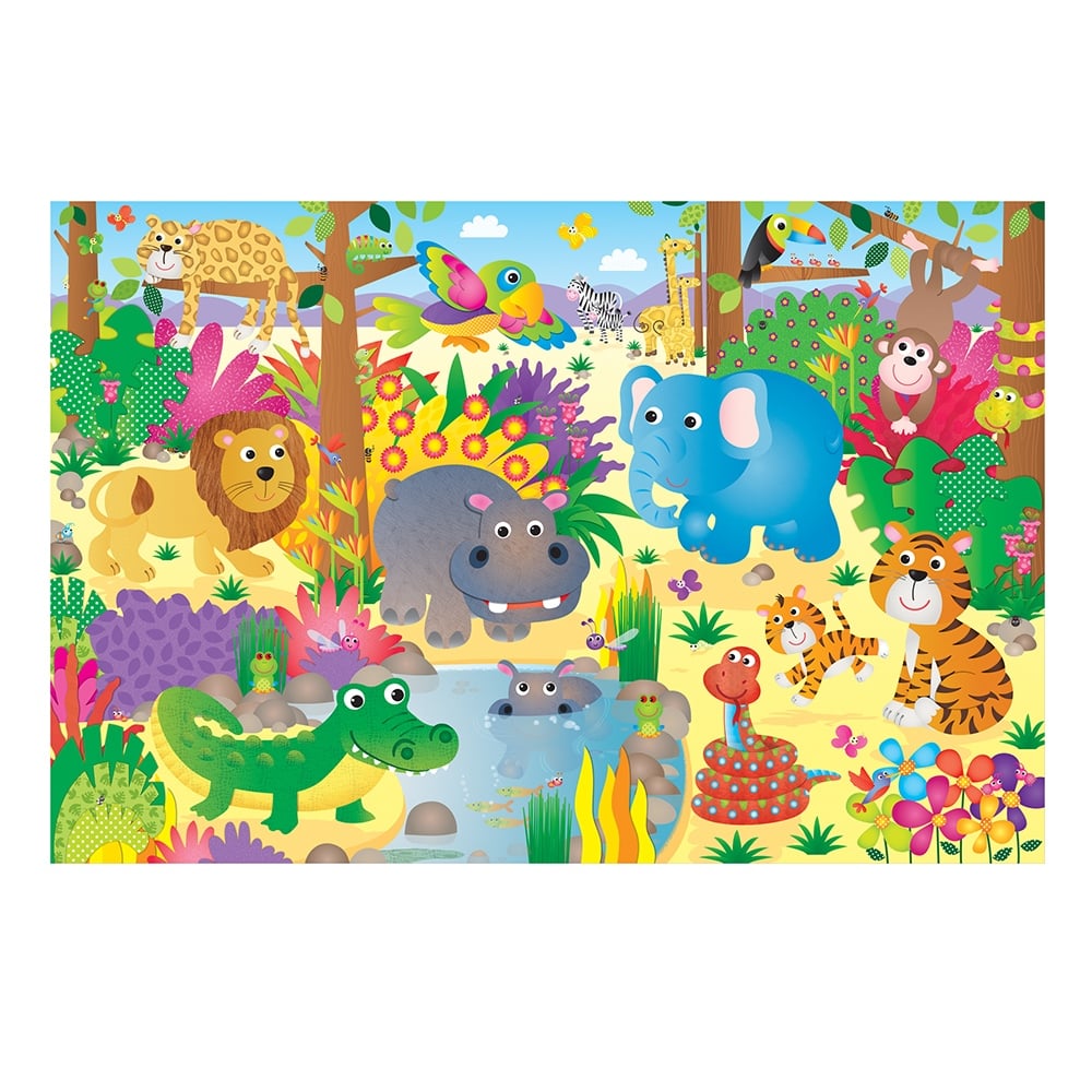 JUNGLE - GIANT FLOOR PUZZLE Çocuk Kitapları Uzmanı - Children's Books Expert