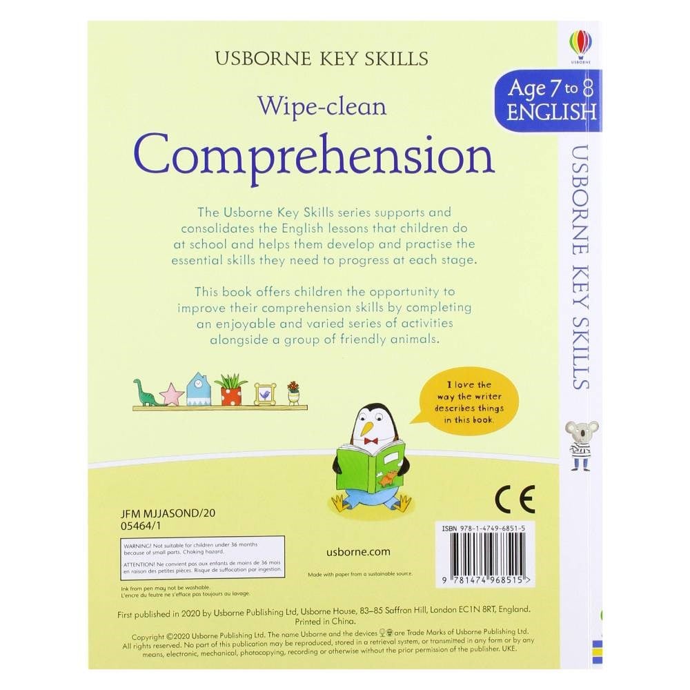 KEY SKILLS WIPE CLEAN COMPREHENSION 7-8 Çocuk Kitapları Uzmanı - Children's Books Expert