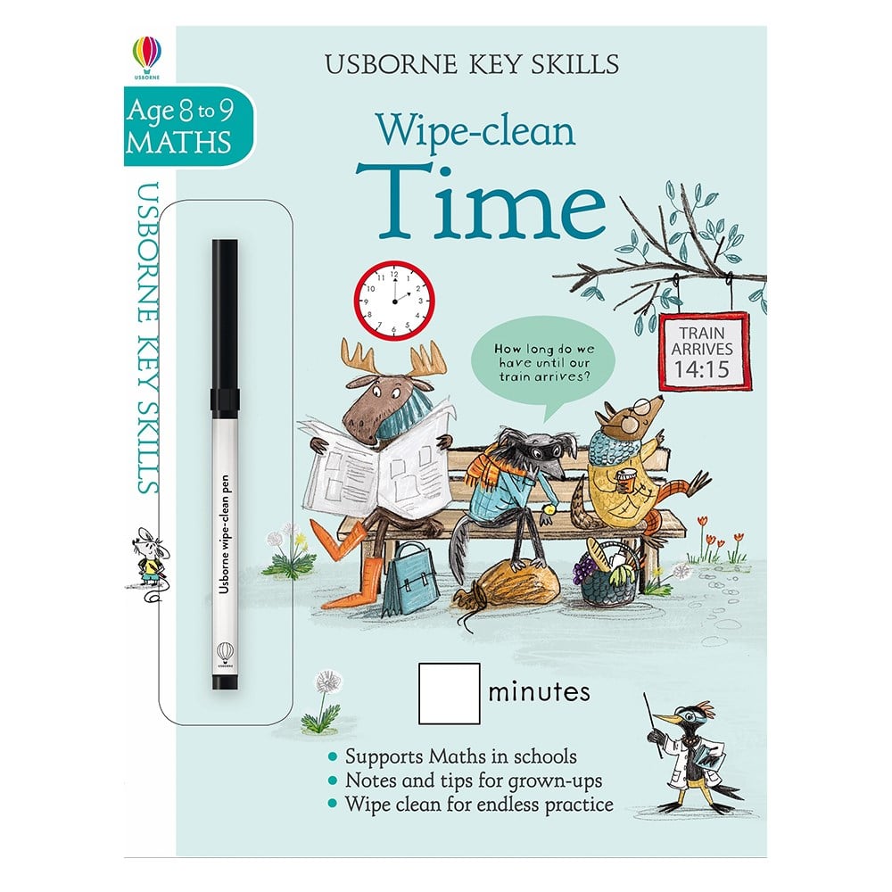 KEY SKILLS WIPE CLEAN TIME 8-9 Çocuk Kitapları Uzmanı - Children's Books Expert