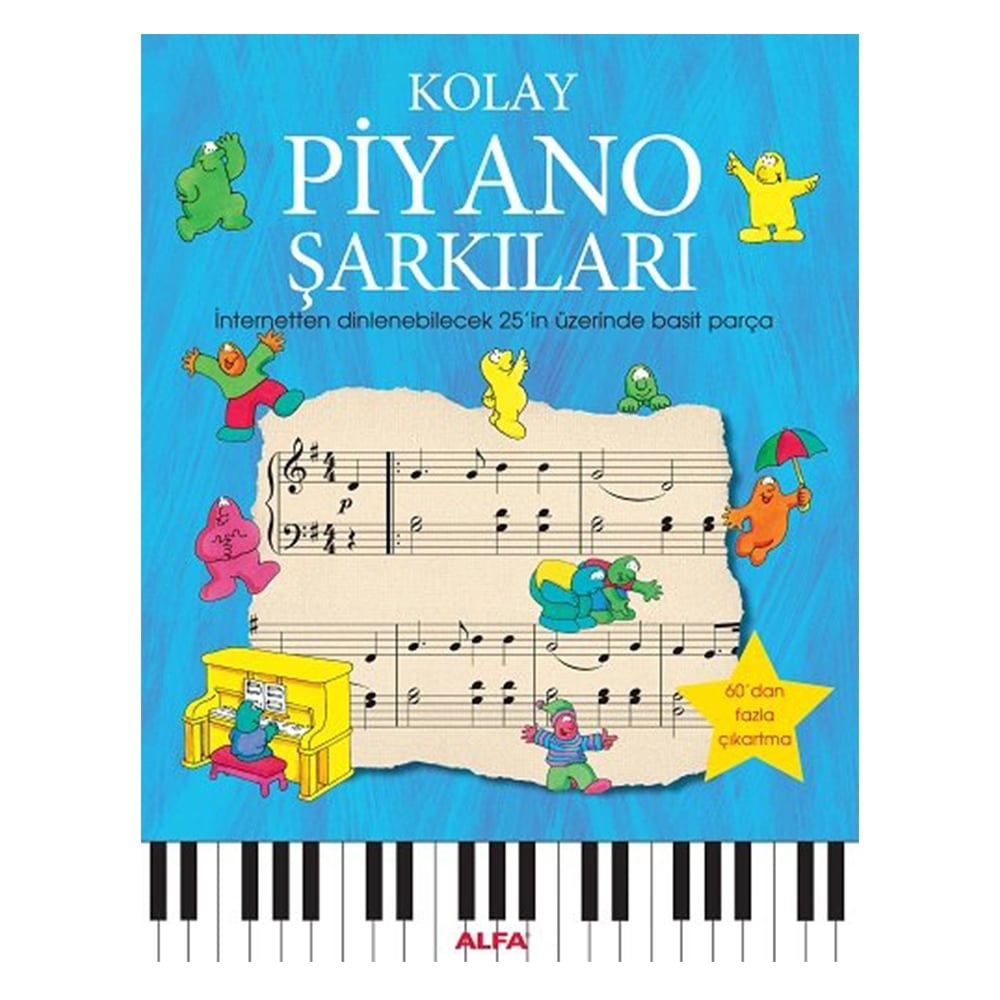 KOLAY PİYANO ŞARKILARI (60 DAN FAZLA ÇIKARTMA)