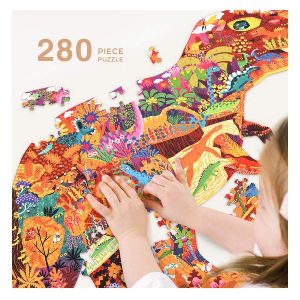 LARGE ANIMAL-SHAPED PUZZLE DINOSAUR WORLD Çocuk Kitapları Uzmanı - Children's Books Expert