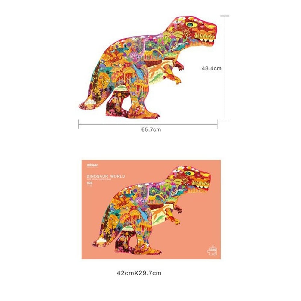 LARGE ANIMAL-SHAPED PUZZLE DINOSAUR WORLD Çocuk Kitapları Uzmanı - Children's Books Expert