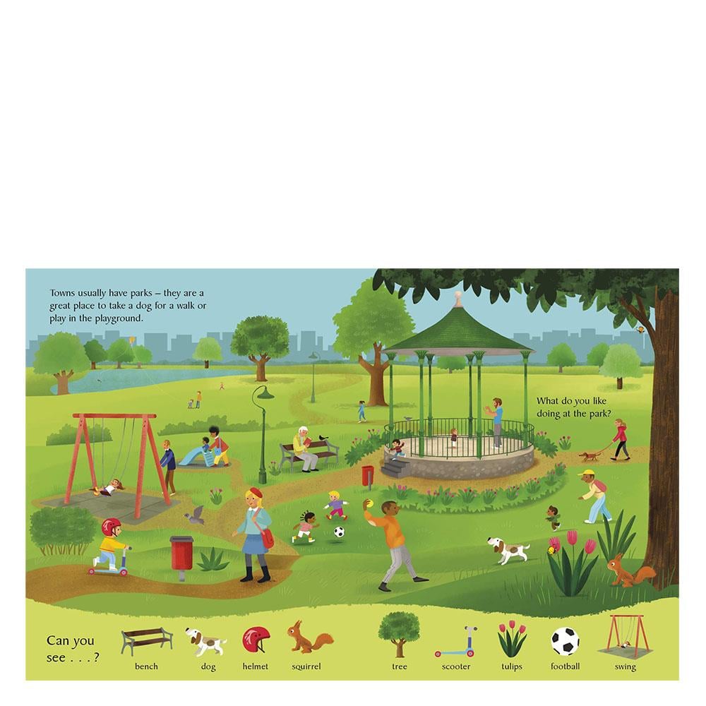 LOOK AND SAY WHAT YOU SEE IN THE TOWN Çocuk Kitapları Uzmanı - Children's Books Expert