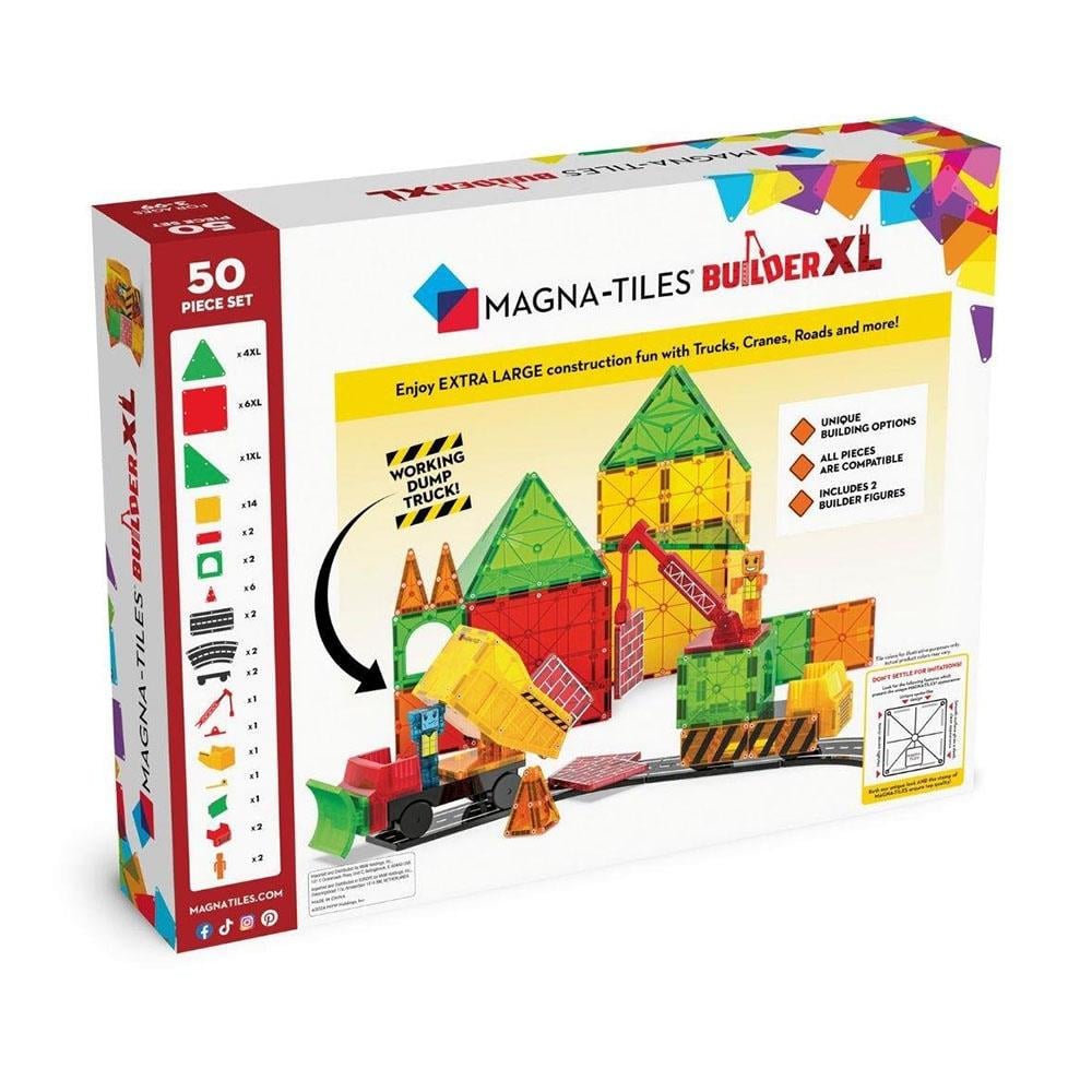 Magna-Tiles Builder XL - İnşaat XL 50 Parça Çocuk Kitapları Uzmanı - Children's Books Expert
