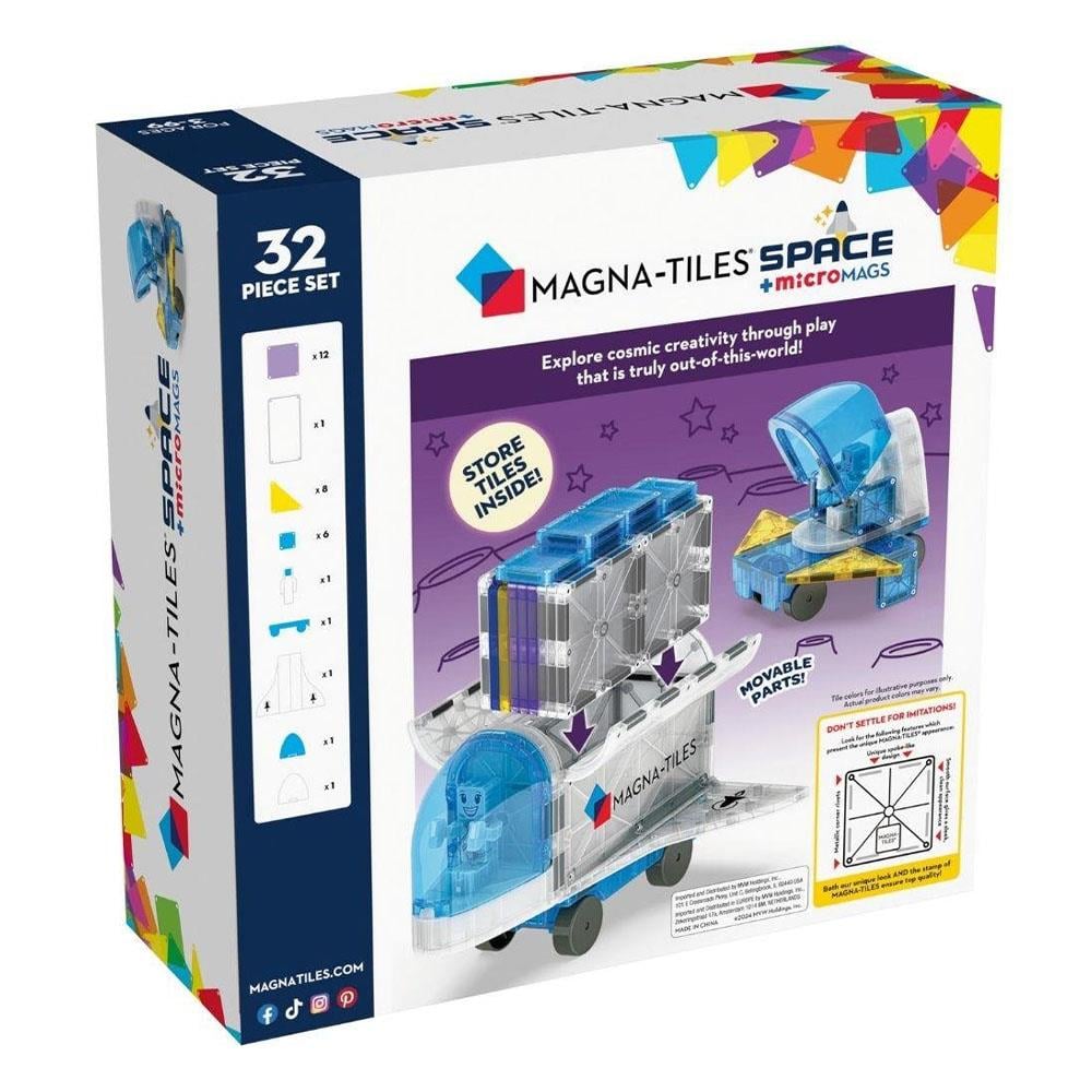 Magna-Tiles Space + microMAGS - Uzay 32 Parça Çocuk Kitapları Uzmanı - Children's Books Expert