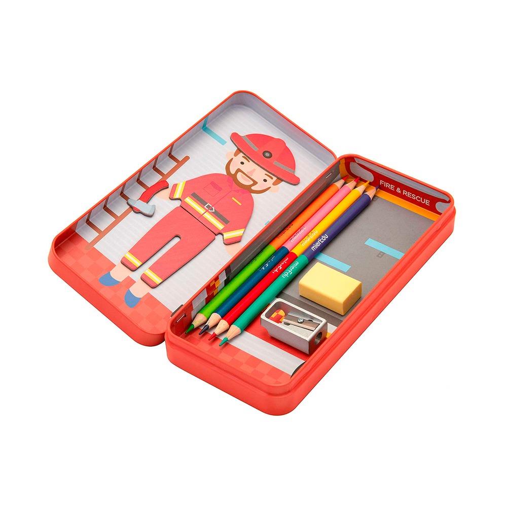Magnetic Puzzle Box-Firefighter Çocuk Kitapları Uzmanı - Children's Books Expert