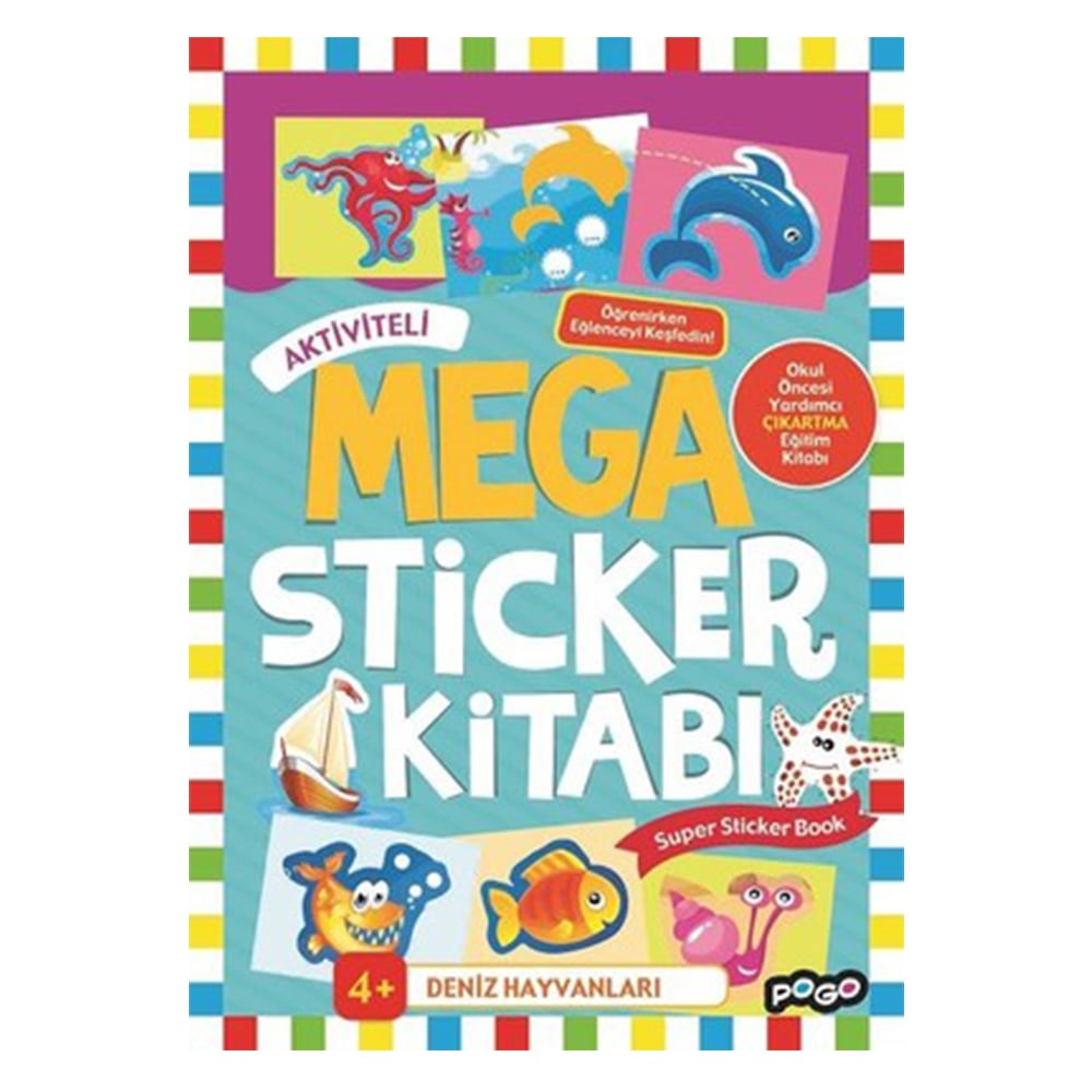 MEGA STICKER DENİZ HAYVANLARI Çocuk Kitapları Uzmanı - Children's Books Expert