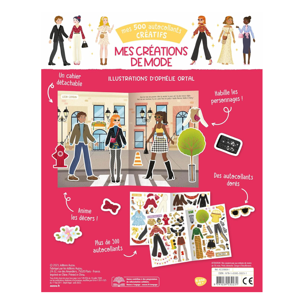 Mes500 Autocollants Creatifs-Mes Creatıons De Mod Çocuk Kitapları Uzmanı - Children's Books Expert