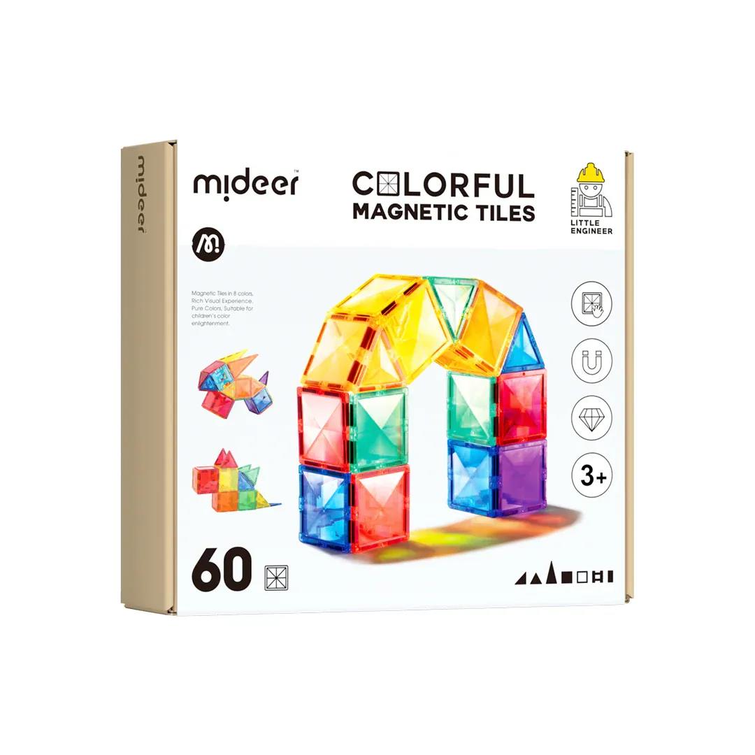 Mideer Renkli Magnetic Tiles - 60 Parça