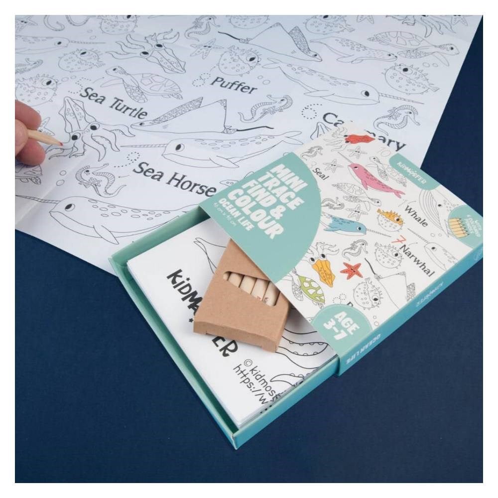 MINI TRACE FIND & COLOUR OCEAN LIFE Çocuk Kitapları Uzmanı - Children's Books Expert