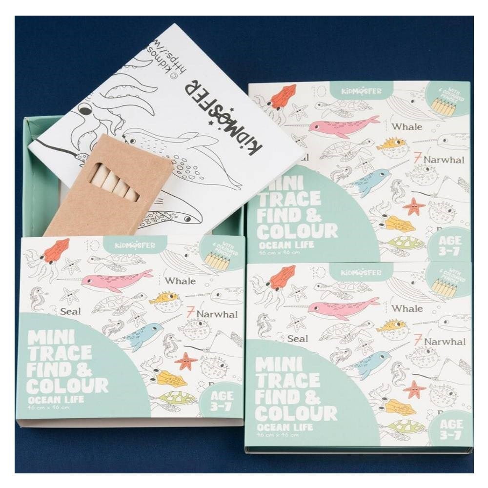 MINI TRACE FIND & COLOUR OCEAN LIFE Çocuk Kitapları Uzmanı - Children's Books Expert