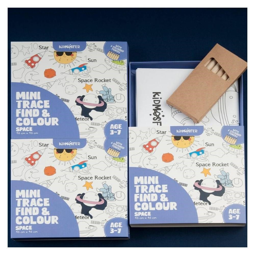 MINI TRACE FIND & COLOUR SPACE Çocuk Kitapları Uzmanı - Children's Books Expert