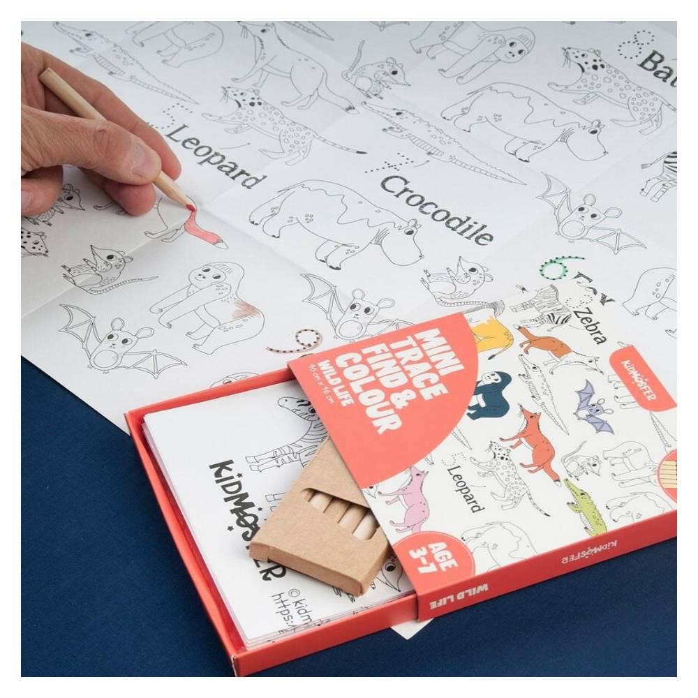 MINI TRACE FIND & COLOUR WILD LIFE Çocuk Kitapları Uzmanı - Children's Books Expert
