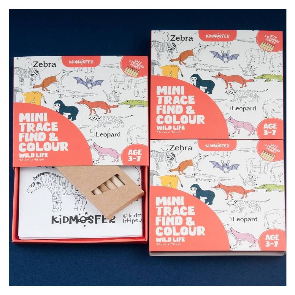 MINI TRACE FIND & COLOUR WILD LIFE Çocuk Kitapları Uzmanı - Children's Books Expert