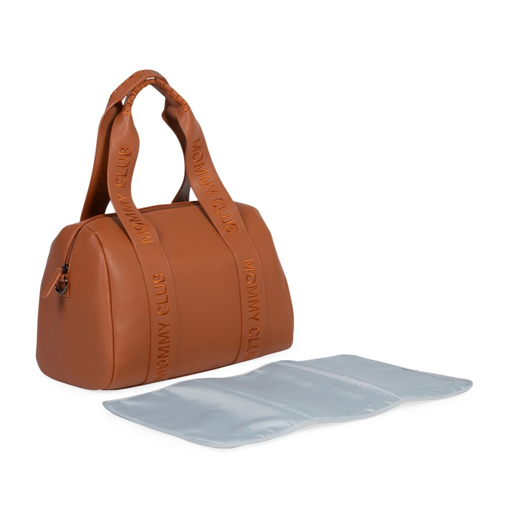 Mommy  Club Bag, Vegan Deri Kahve