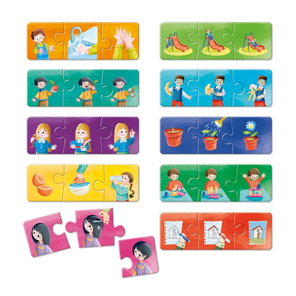 Montessori Uygulamalı Olay Sıralama Yapbozu Çocuk Kitapları Uzmanı - Children's Books Expert