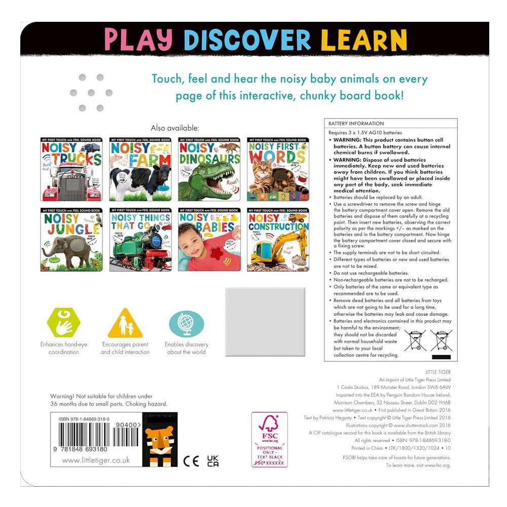 My FirstTouch And Feel Sound Book NoisyBaby Animal Çocuk Kitapları Uzmanı - Children's Books Expert