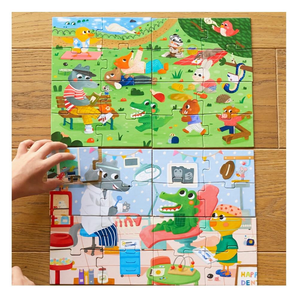 My Self Care Routine - Çift Taraflı 8+2 Puzzle Çocuk Kitapları Uzmanı - Children's Books Expert