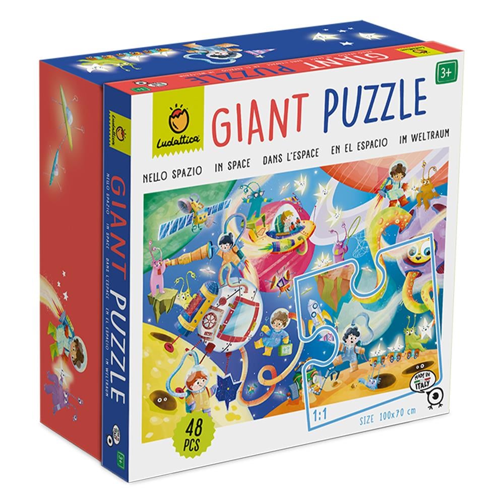 Nello Spazio - In Space - Giant Puzzle Çocuk Kitapları Uzmanı - Children's Books Expert