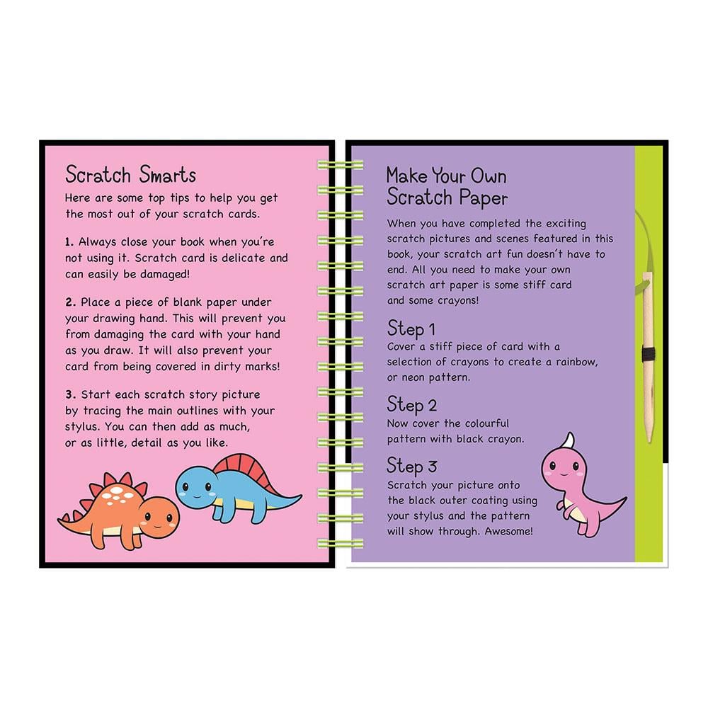 Neon Scratch Art - Dinosaurs Çocuk Kitapları Uzmanı - Children's Books Expert