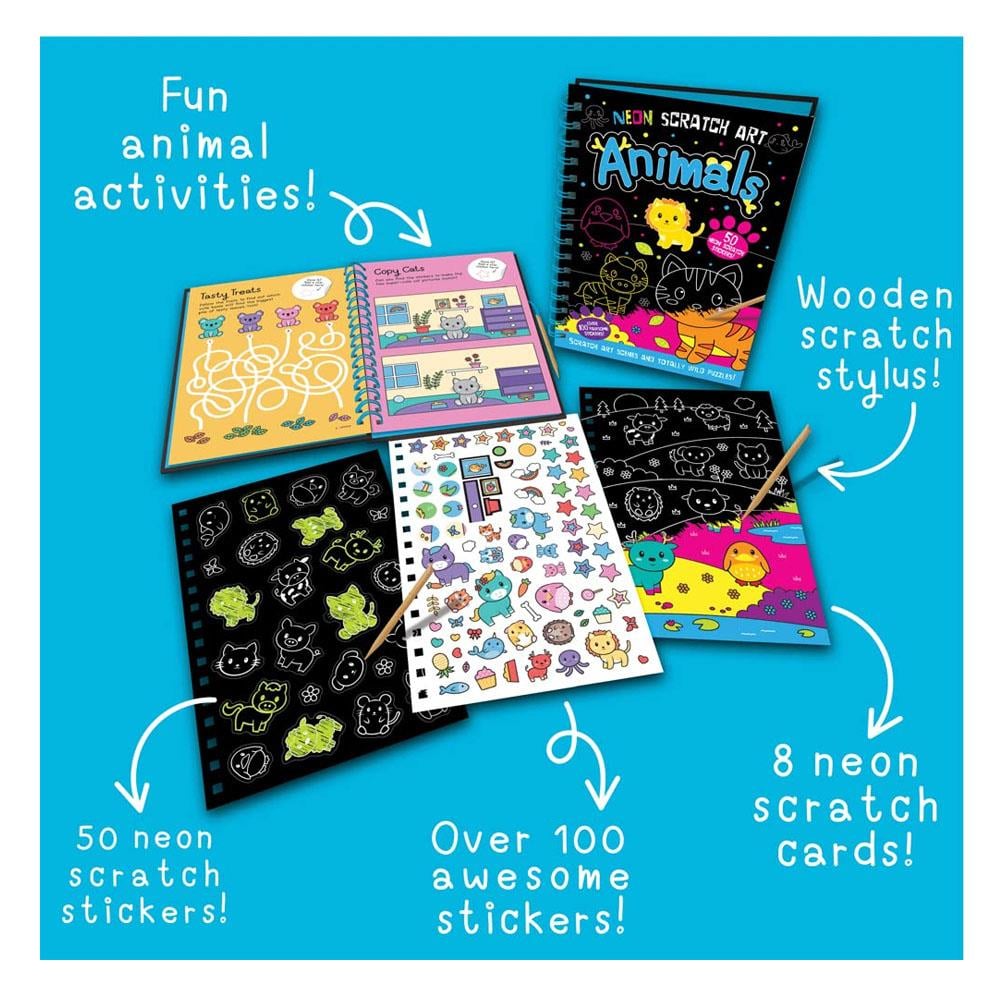 Neon Scratch Art - Kawaii Çocuk Kitapları Uzmanı - Children's Books Expert
