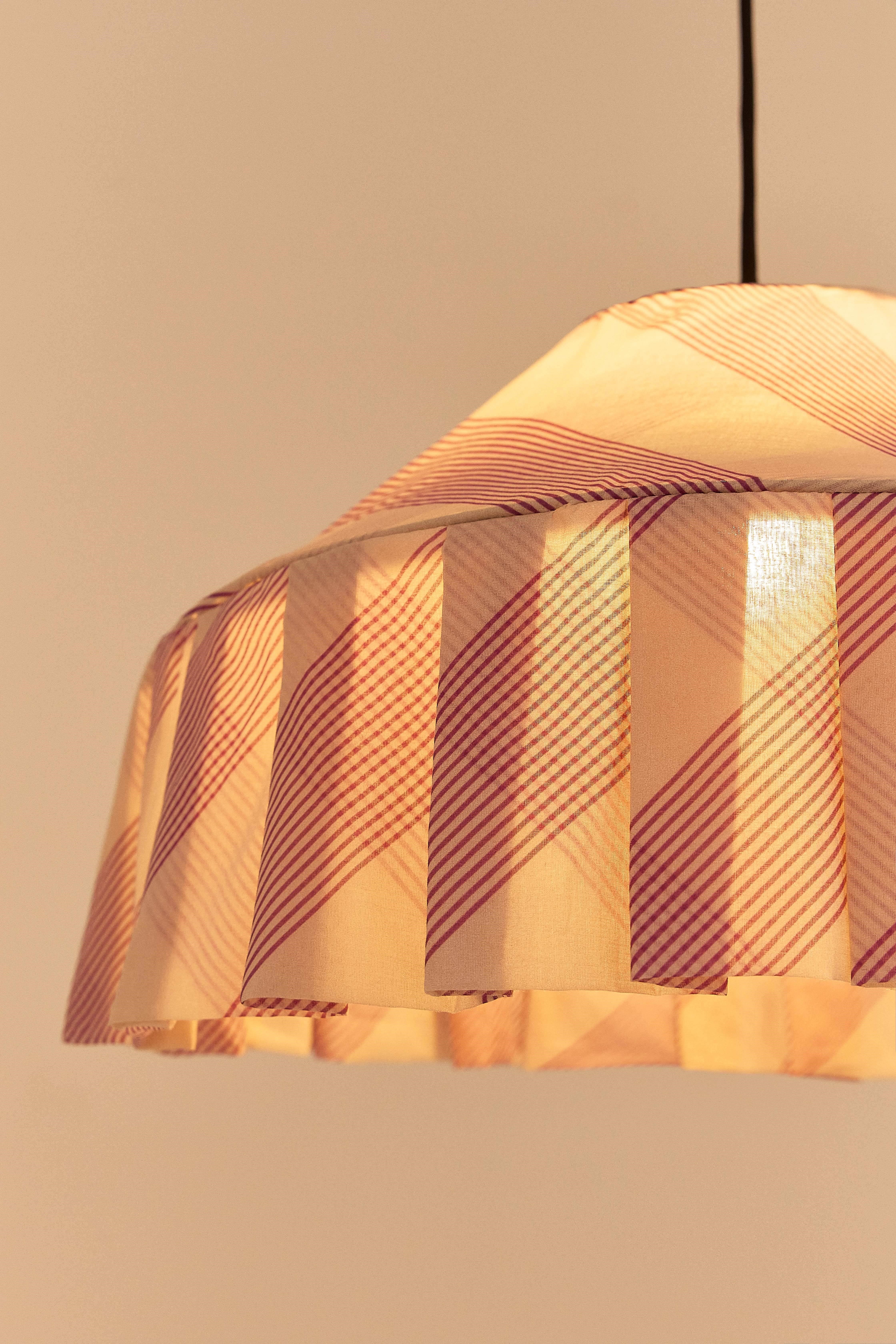 Nobodioz Nicole Aydınlatma Şapkası, 50cm çap, Lilac Diagonal Stripe