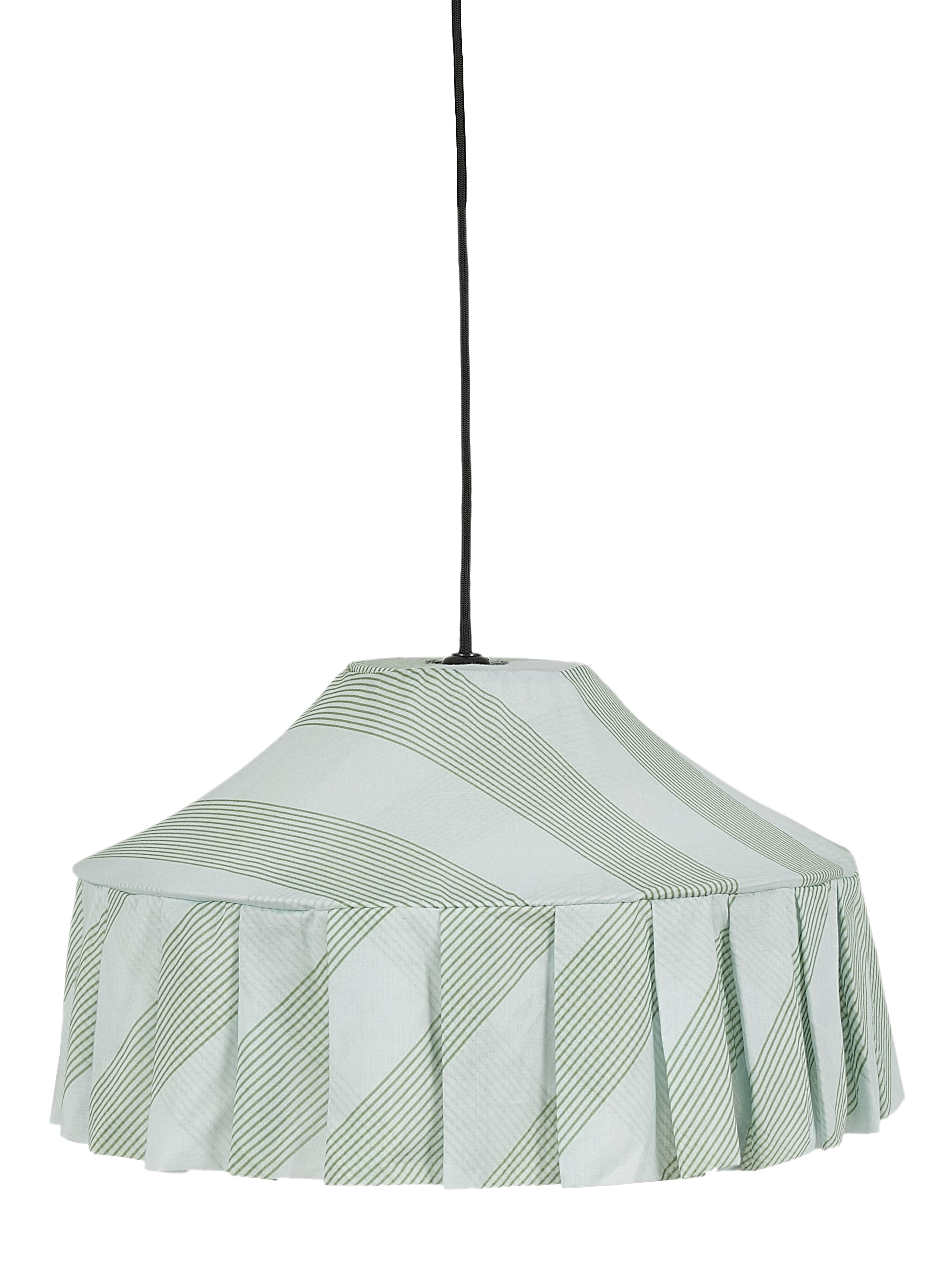 Nobodioz Nicole Aydınlatma Şapkası, 50cm çap, Green Diagonal Stripe