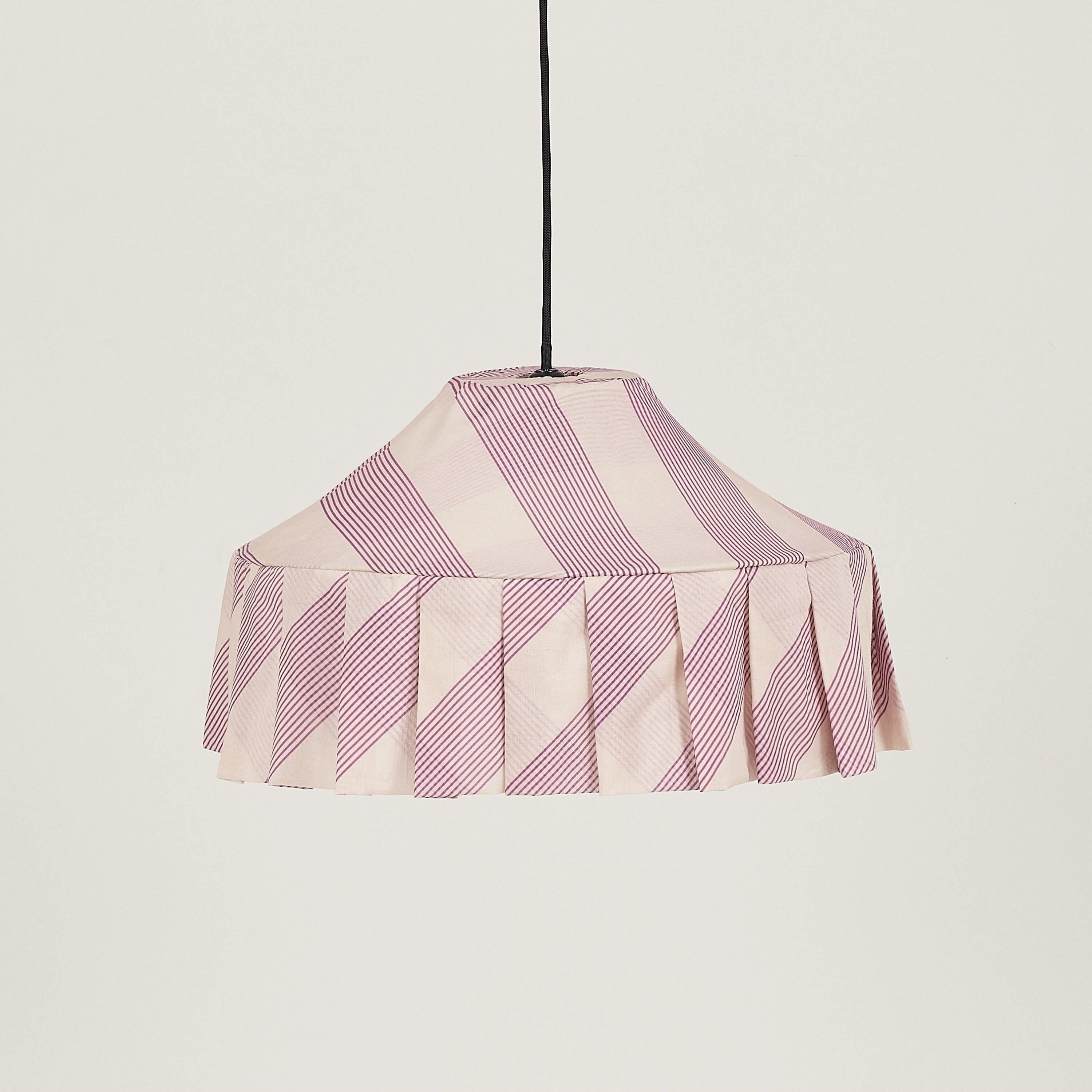 Nobodioz Nicole Aydınlatma Şapkası, 50cm çap, Lilac Diagonal Stripe