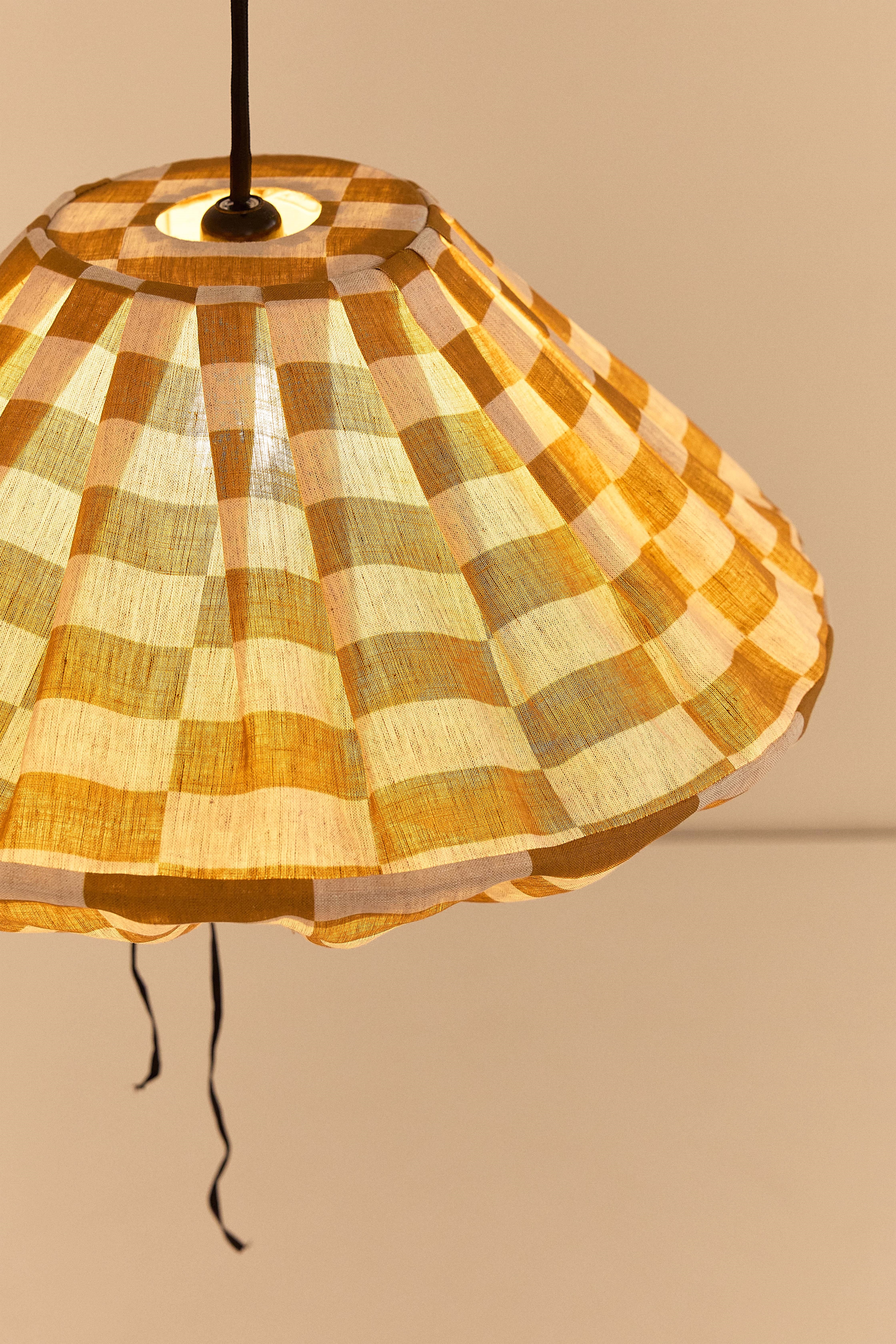 Nobodioz Yumi Aydınlatma Şapkası, 50cm çap, Mustard Tiles