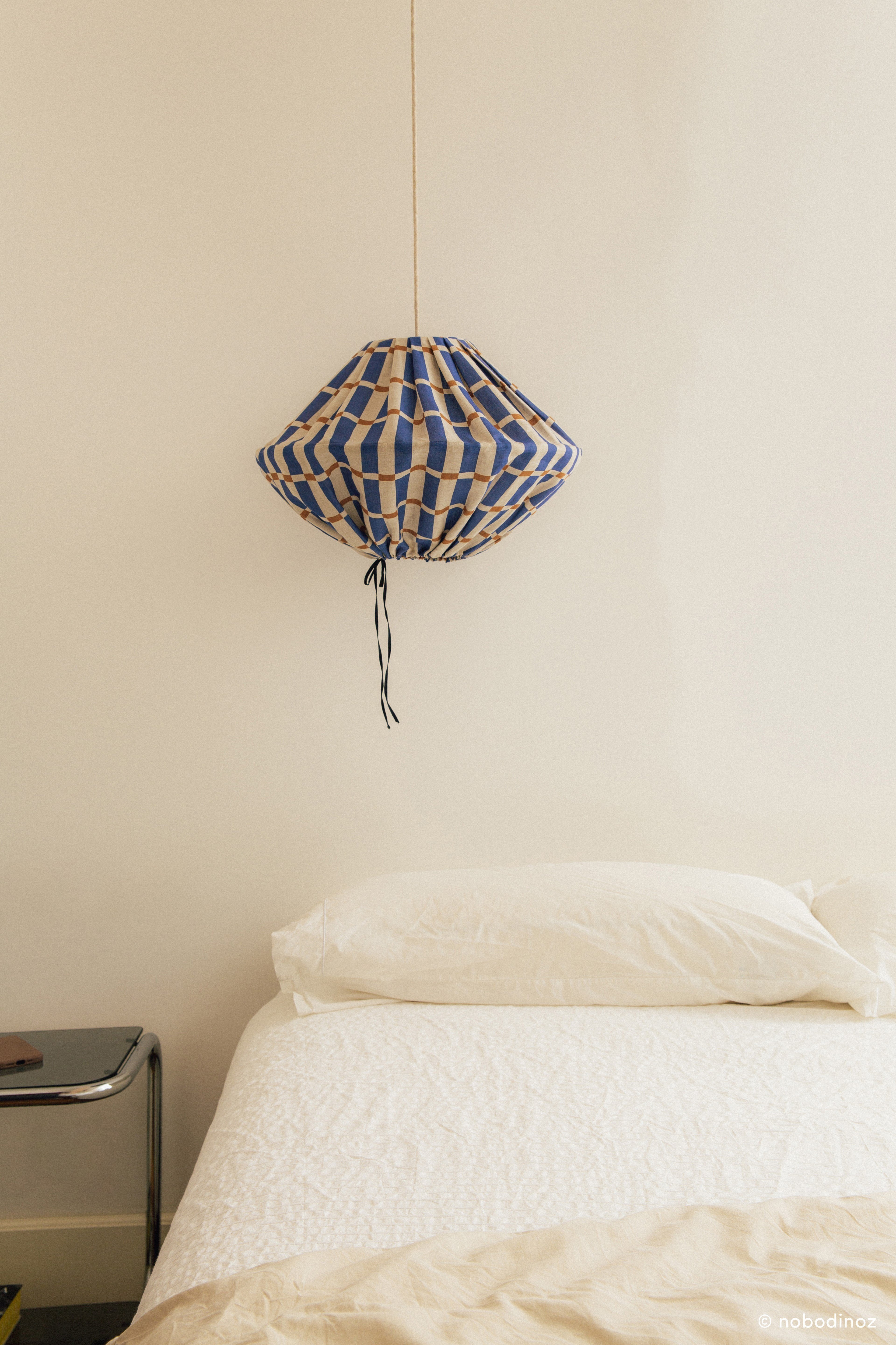 Nobodioz Yumi Aydınlatma Şapkası, 50cm çap, Blue Mustard Mosaic