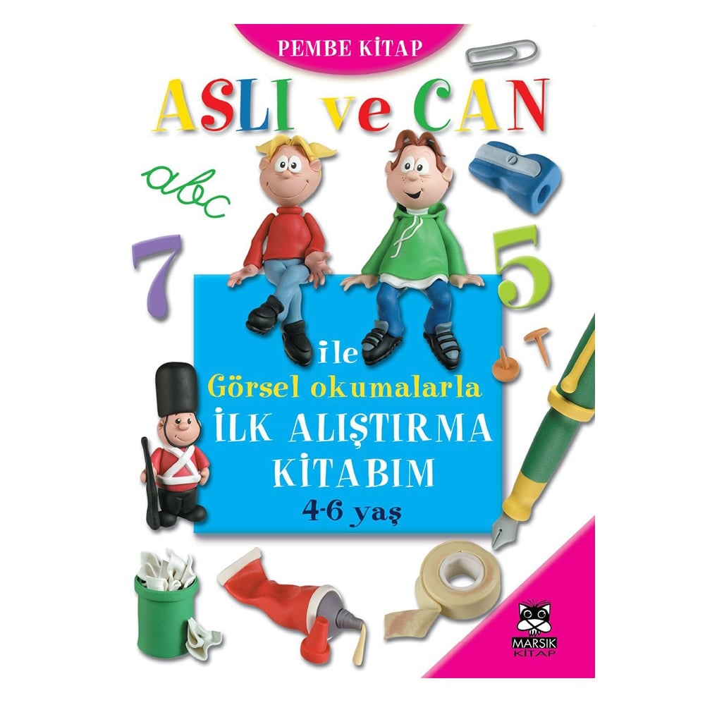 PEMBE KİTAP ASLI VE CAN İLE GÖRSEL OKUMALARLA İLK ALIŞTIRMA KİTABIM Çocuk Kitapları Uzmanı - Children's Books Expert