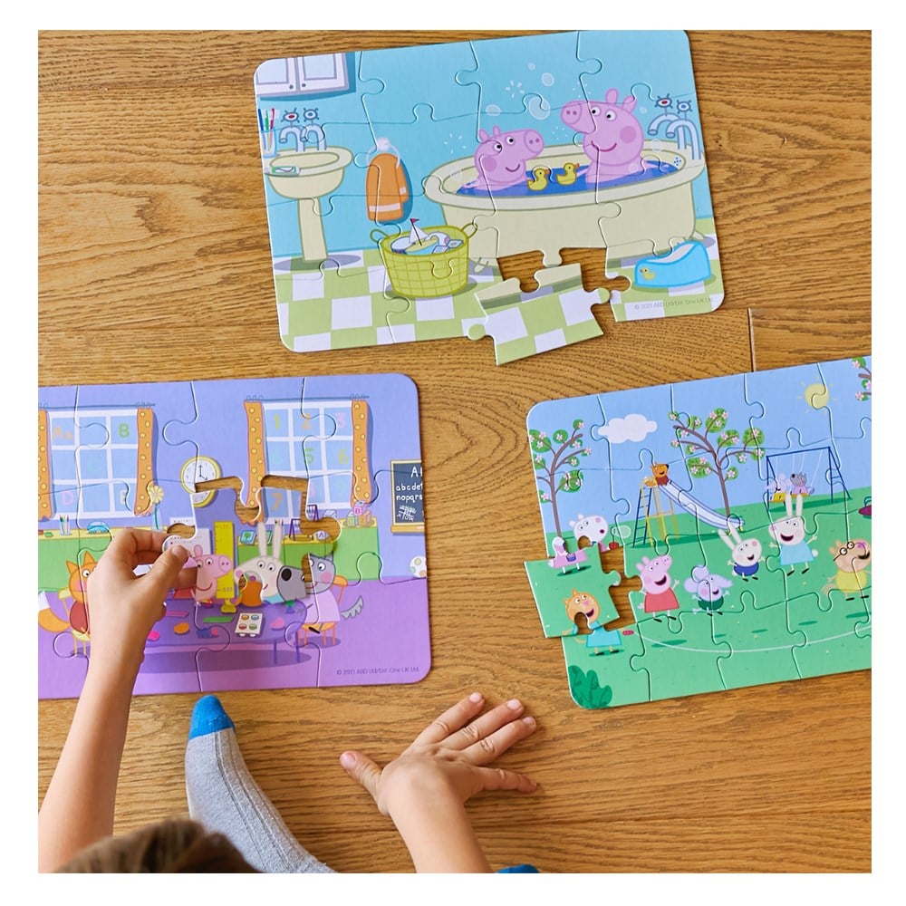 PEPPA PIG PROGRESSIVE PUZZLE - A HAPPY DAY Çocuk Kitapları Uzmanı - Children's Books Expert
