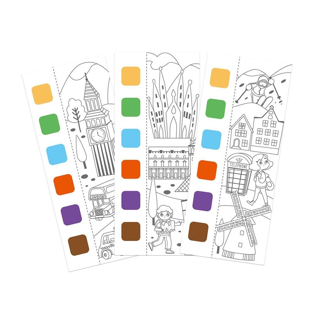POCKET WATERCOLOUR PAINTING BOOK- Travel Around Th Çocuk Kitapları Uzmanı - Children's Books Expert