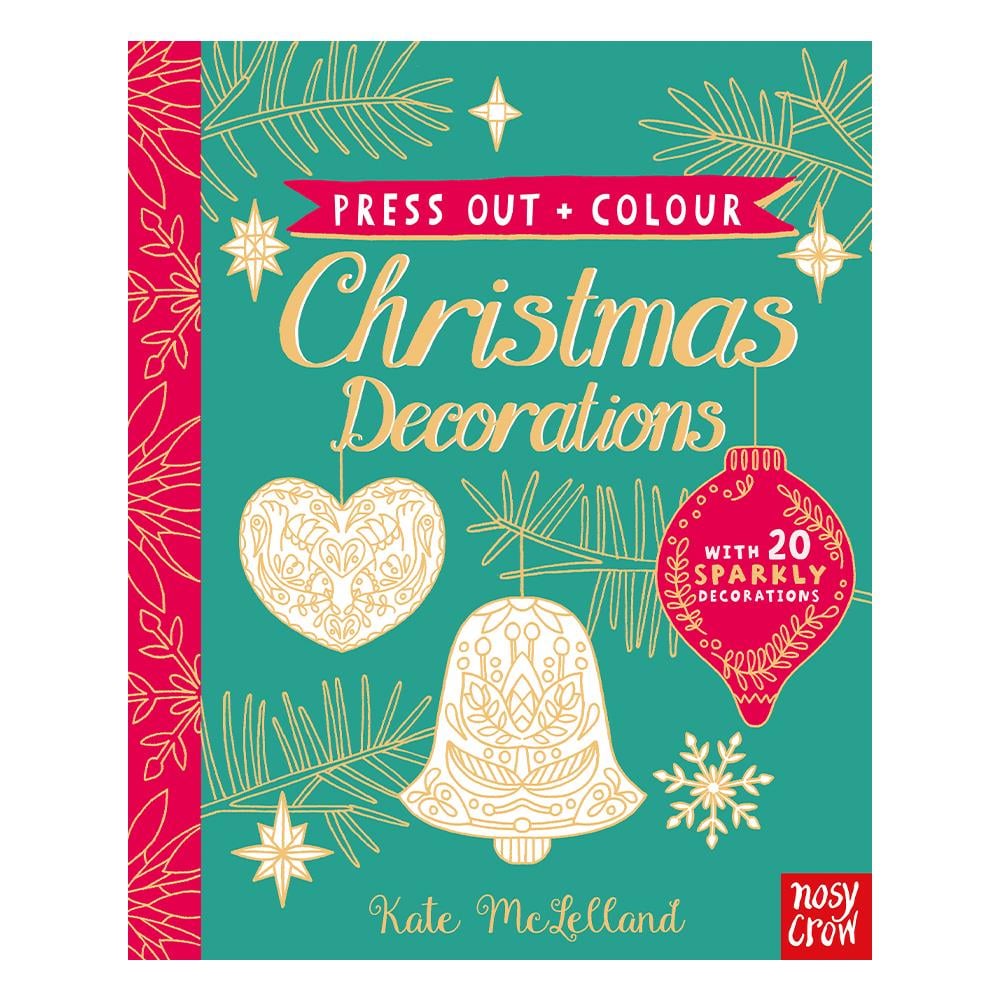 PRESS OUT AND COLOUR CHRISTMAS DECORATIONS Çocuk Kitapları Uzmanı - Children's Books Expert