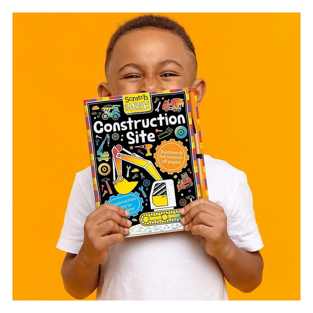 Scratch And Draw - Construction Site Çocuk Kitapları Uzmanı - Children's Books Expert