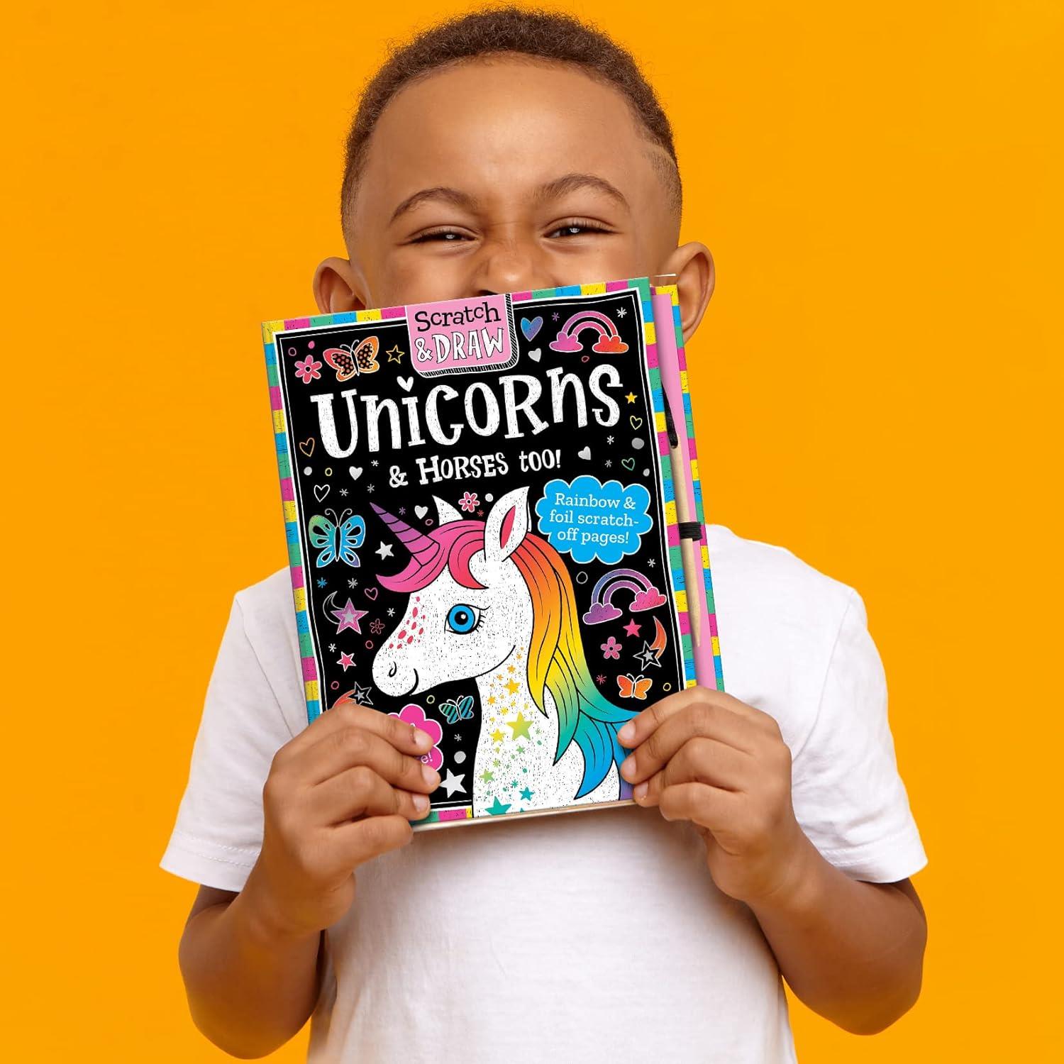 Scratch and Draw - Horses and Unicorns Çocuk Kitapları Uzmanı - Children's Books Expert