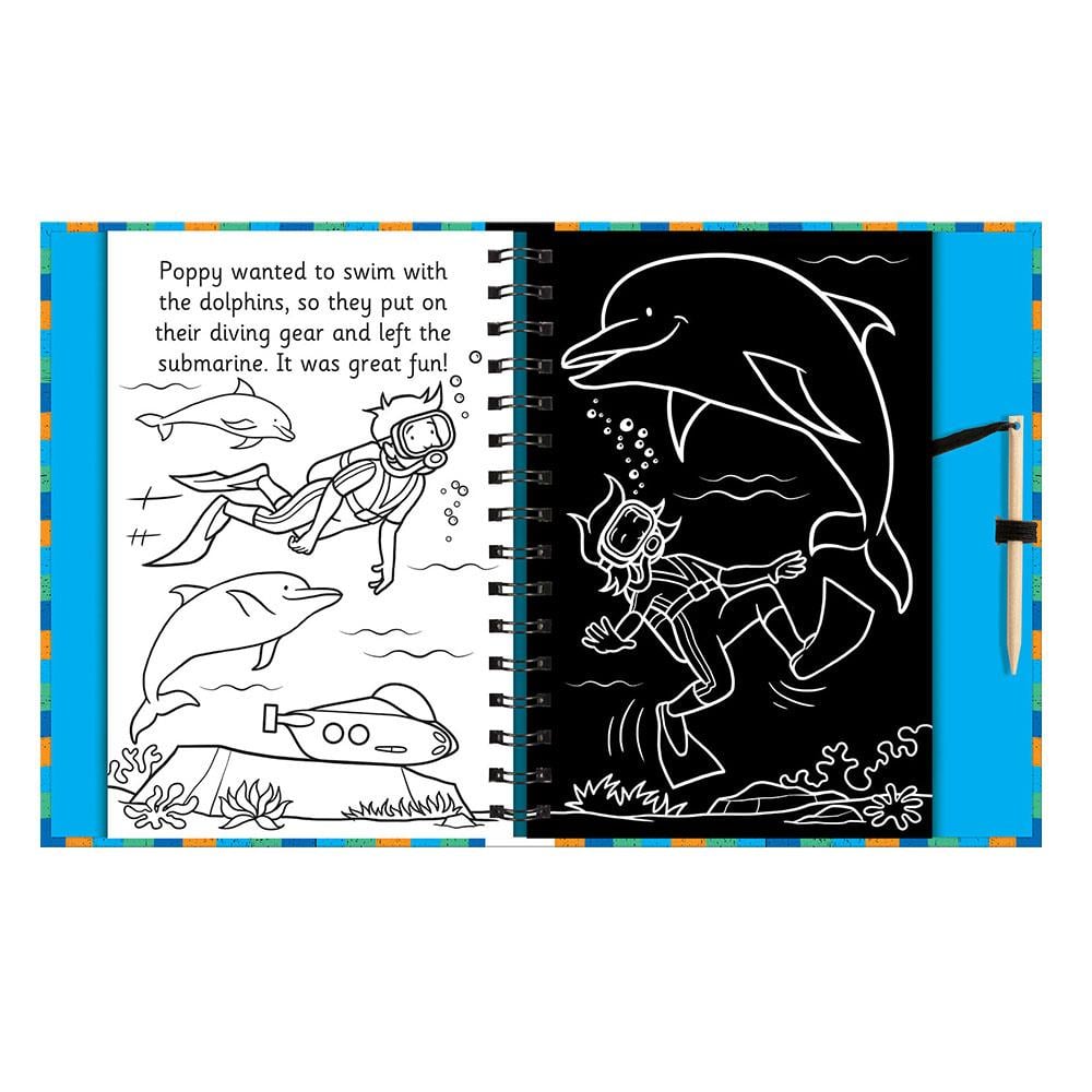Scratch And Draw - Ocean Animals Çocuk Kitapları Uzmanı - Children's Books Expert