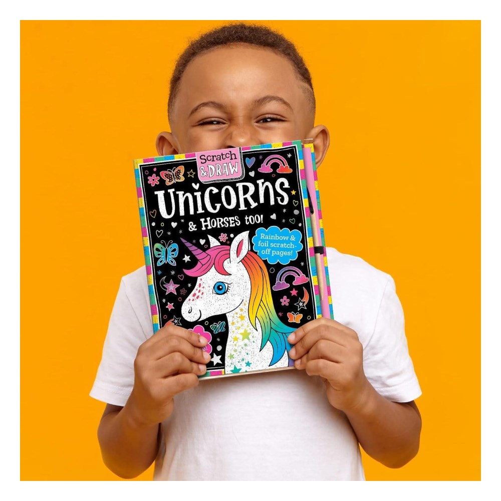 Scratch and Draw - Unicorns and Horses too Çocuk Kitapları Uzmanı - Children's Books Expert