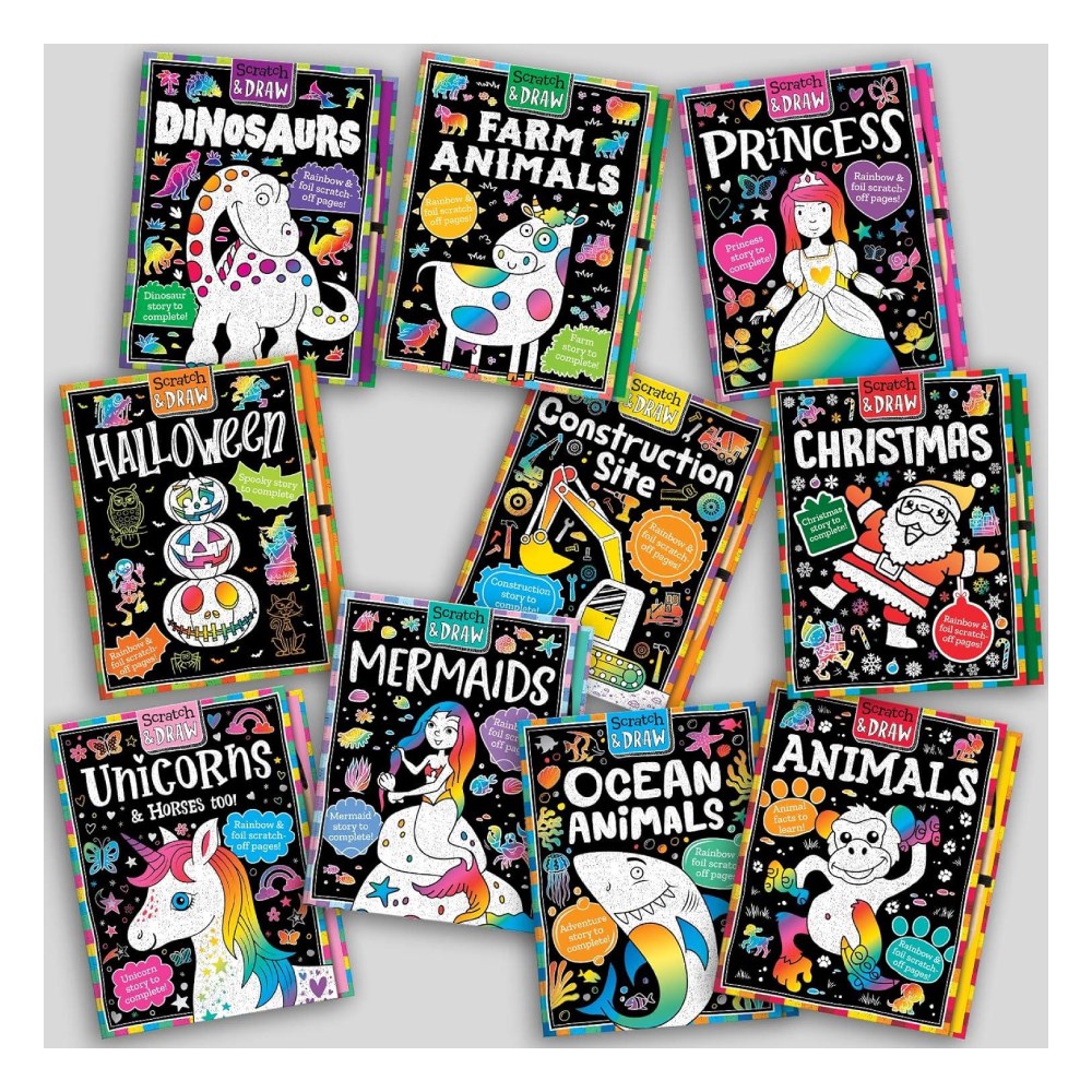 Scratch and Draw - Unicorns and Horses too Çocuk Kitapları Uzmanı - Children's Books Expert
