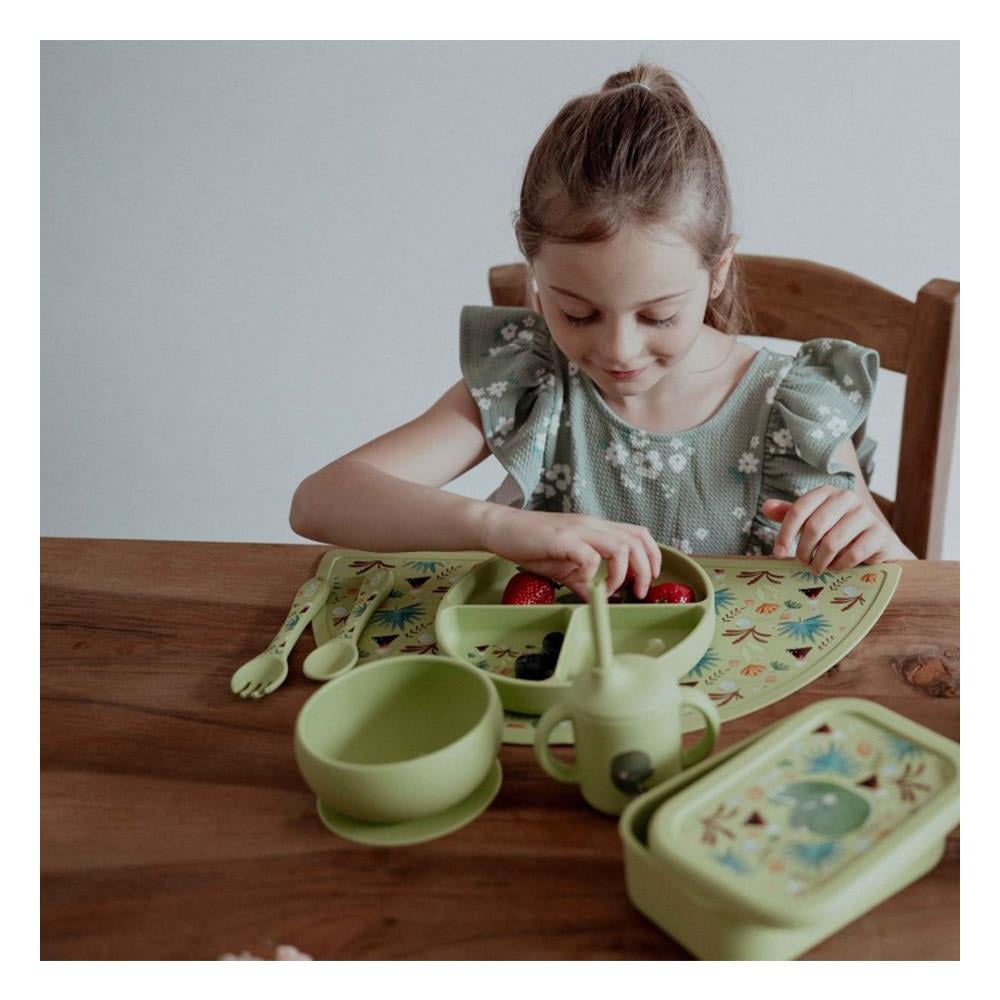 Silikon Beslenme Kutusu - Güçlü Dinozor Çocuk Kitapları Uzmanı - Children's Books Expert