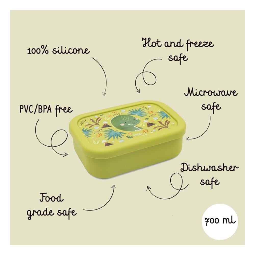 Silikon Beslenme Kutusu - Güçlü Dinozor Çocuk Kitapları Uzmanı - Children's Books Expert