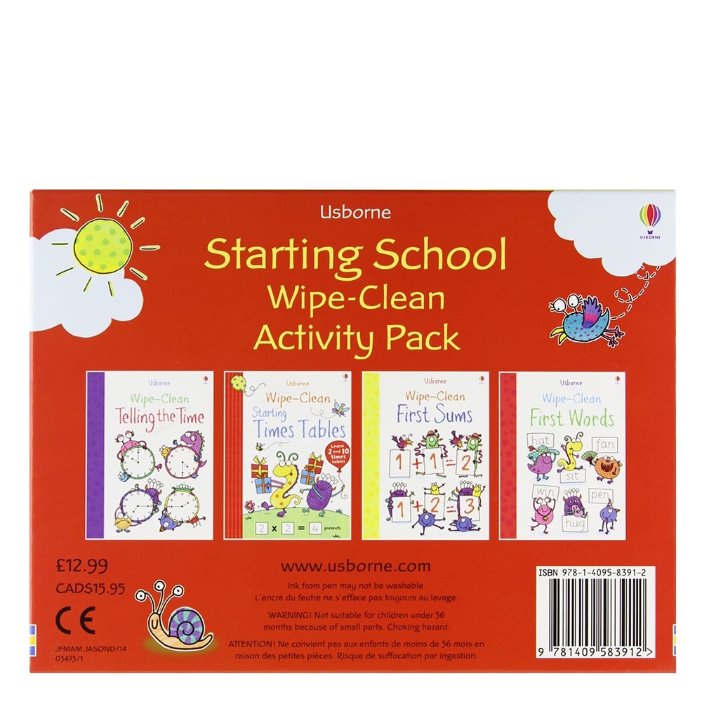 STARTING SCHOOL WIPE-CLEAN ACTIVITY PACK Çocuk Kitapları Uzmanı - Children's Books Expert
