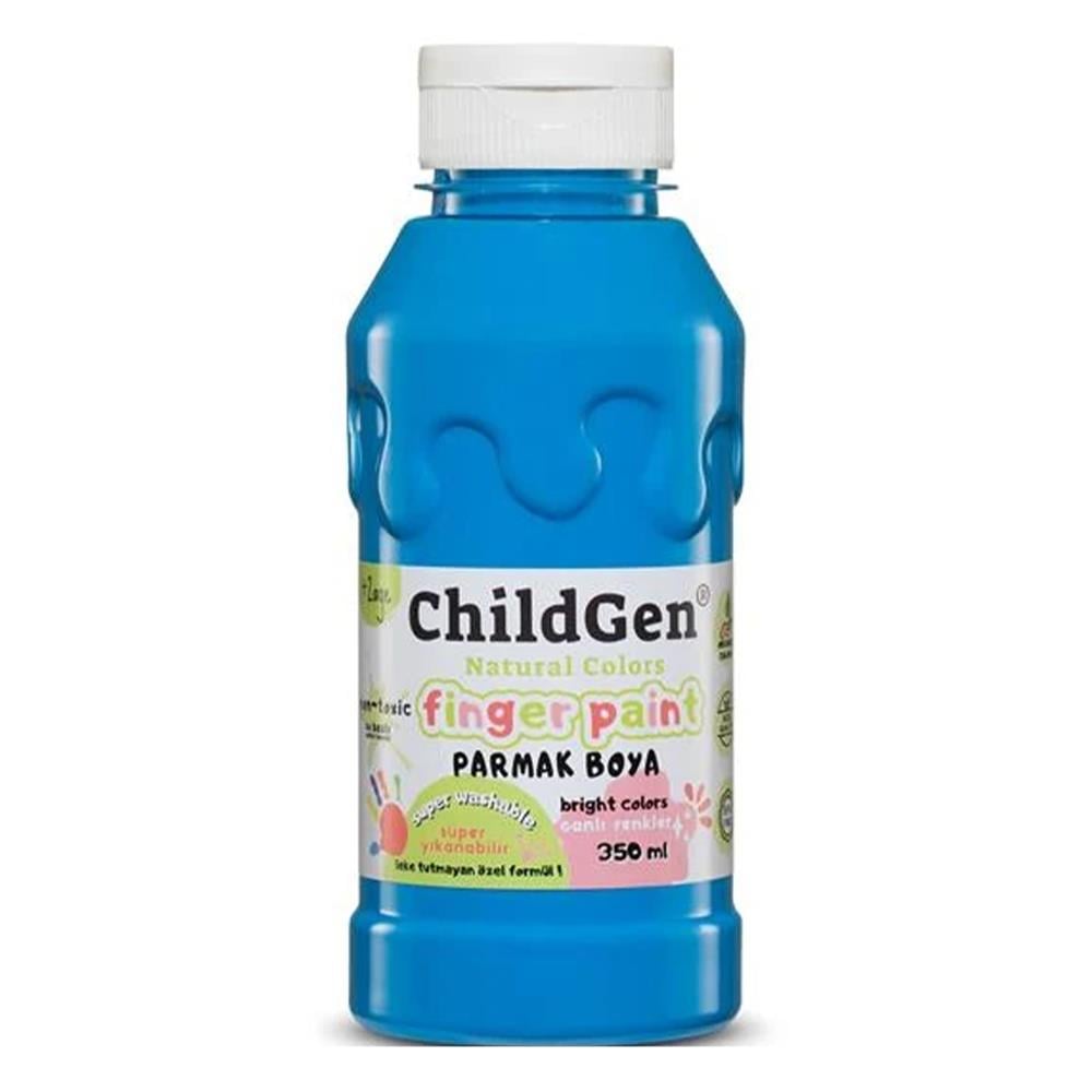 Süper Yıkanabilir Parmak Boya Mavi - 350 ml Şişe Çocuk Kitapları Uzmanı - Children's Books Expert