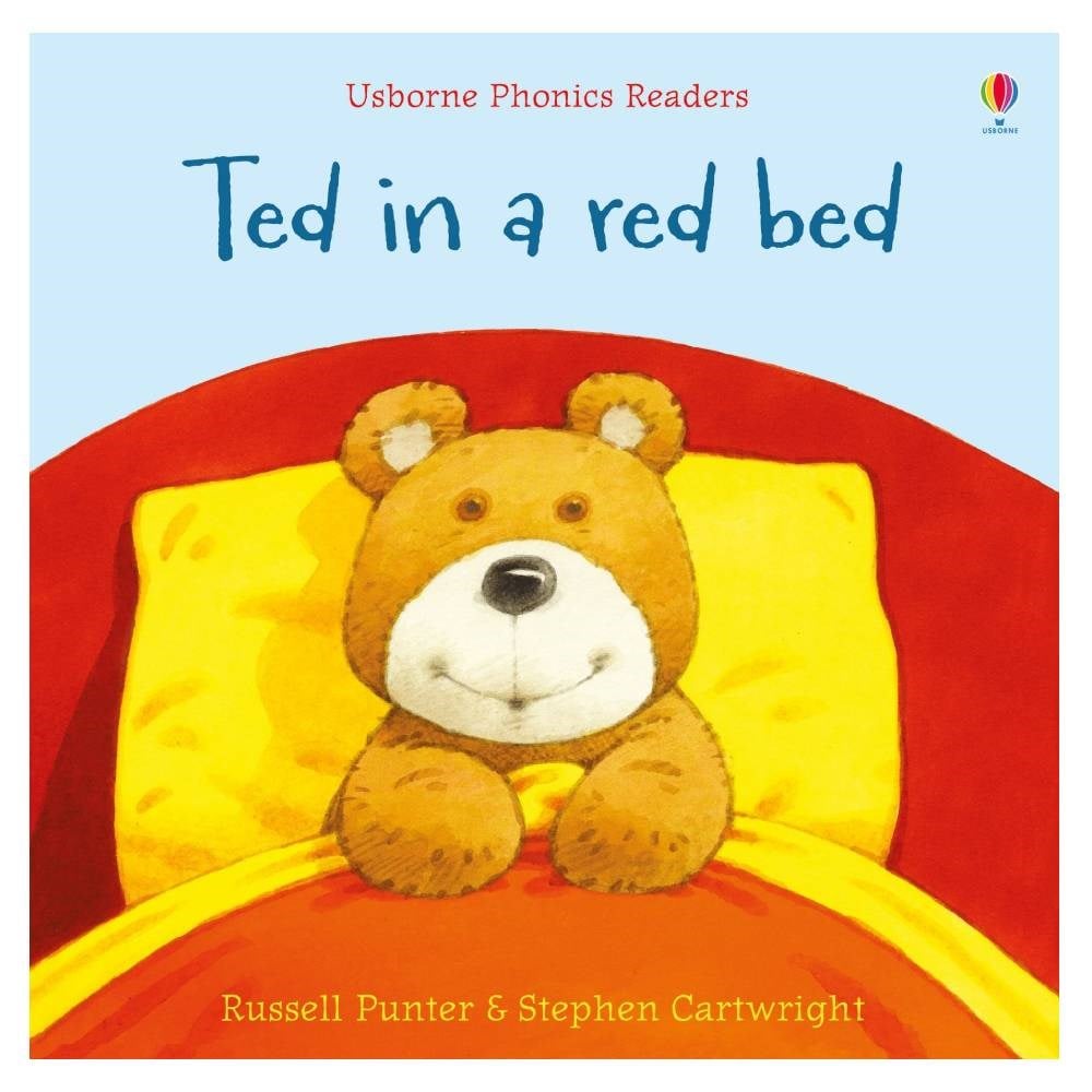 TED IN A RED BED - USBORNE PHONICS READERS Çocuk Kitapları Uzmanı - Children's Books Expert