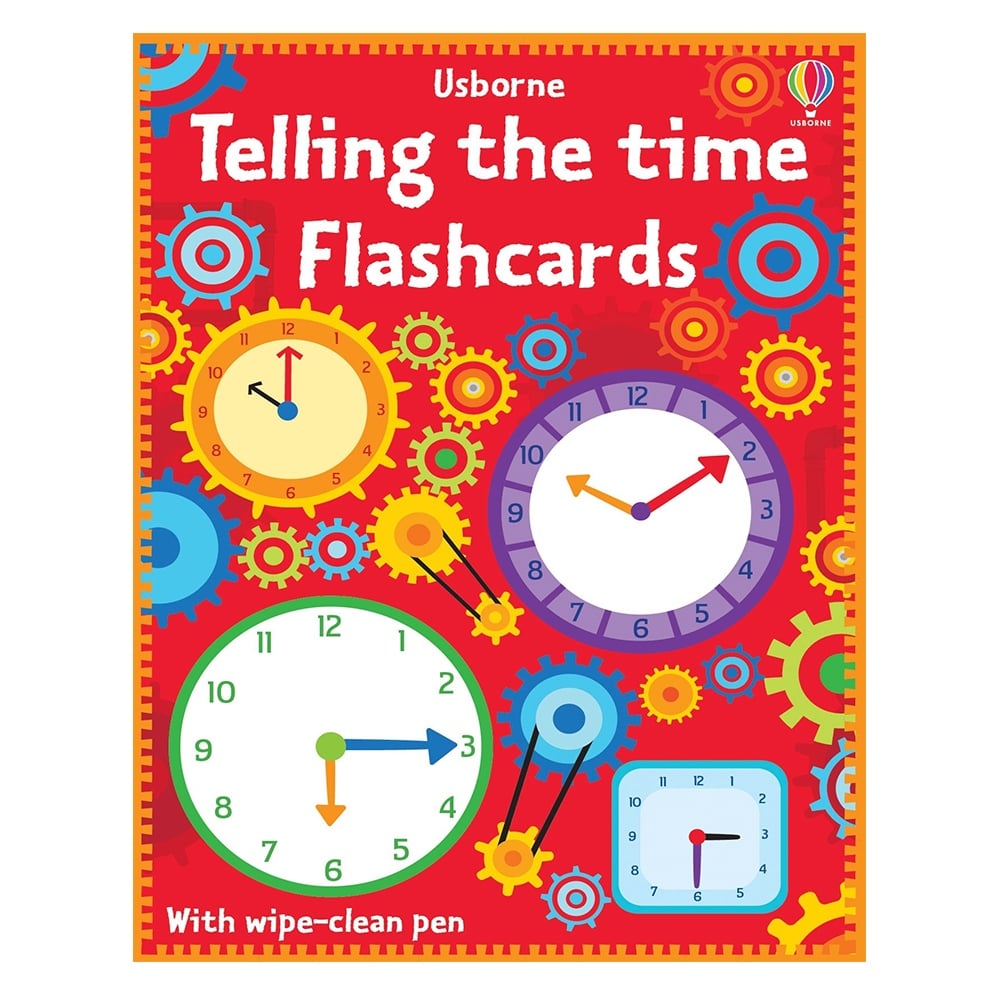 TELLING THE TIME FLASHCARDS WITH WIPE-CLEAN PEN Çocuk Kitapları Uzmanı - Children's Books Expert